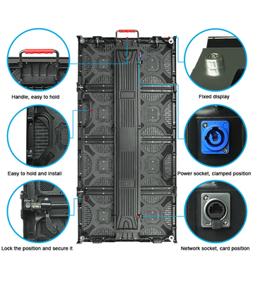 IP65 6500K 3840Hz Stage Rental LED Display P3.91/2.976 Cabinet 7kg