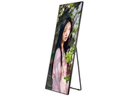SMD2121 Portable Poster Display Stands P2.5 Full Color For Exhibitions Airports Stations