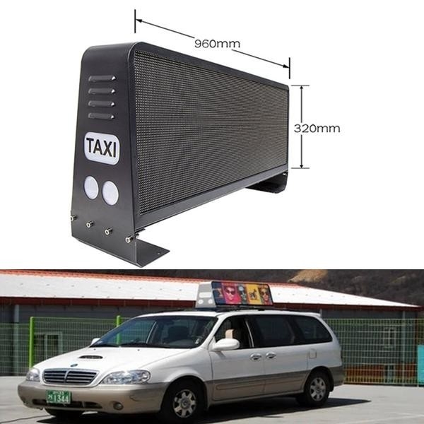 120W P5 5000nit LED Taxi Roof Signs 960x320mm Double Sides Display