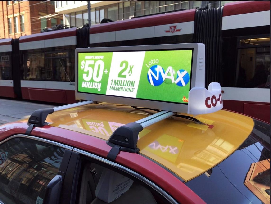 Full Color RGB 5000cd Taxi Roof LED Display SMD1921 1000*360mm