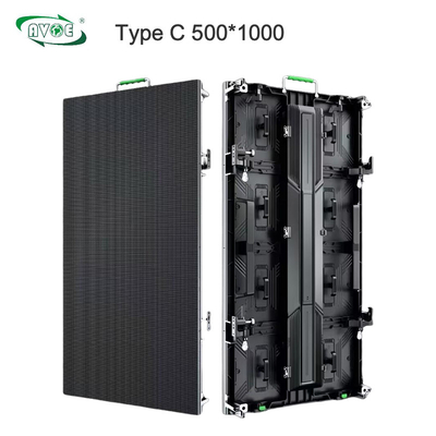 Type C P4.81 4K Indoor LED Rental Display 500x500mm/500x1000mm Curve Cabinets