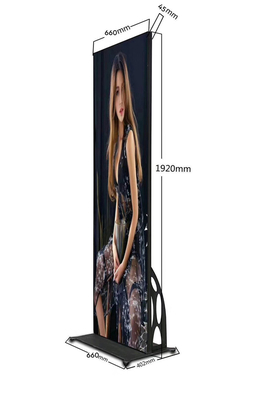 P2.5mm Led Poster Display Floor Stand 1500 Nits Brightness Hd Image