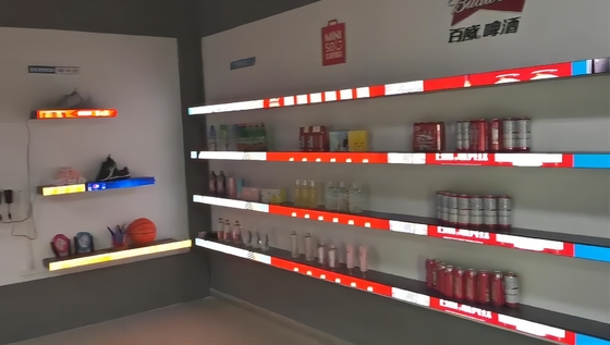 1.875mm Led Bar Bottle Display Shelves For Supermarket Retail Store