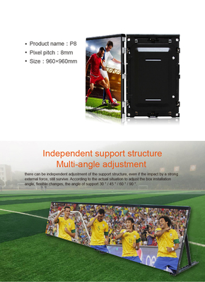 P6.67mm Multi Functional Sport Perimeter LED Display With Light Weight Die Casting Cabinet