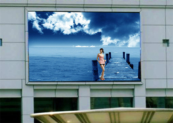High Definition P10mm Outdoor Fixed LED Display 160*160mm Module Dimension Vivid Effects