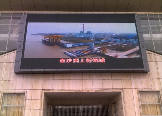 High Resolution P10mm Outdoor Fixed LED Display With Strong Cabinet 9-400m View Distance