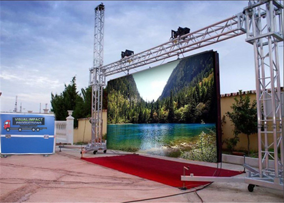 High Brightness 7000cd/sqm  P5.95 Outdoor Rental LED Display 2880Hz Refresh Rate 1/16 Scan