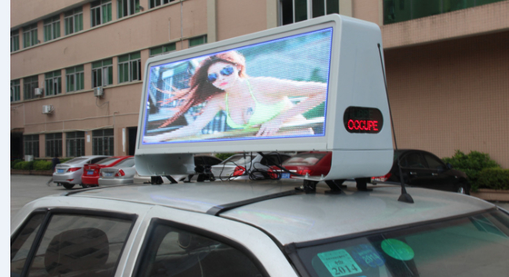 Full Color RGB 5000cd Taxi Roof LED Display SMD1921 1000*360mm